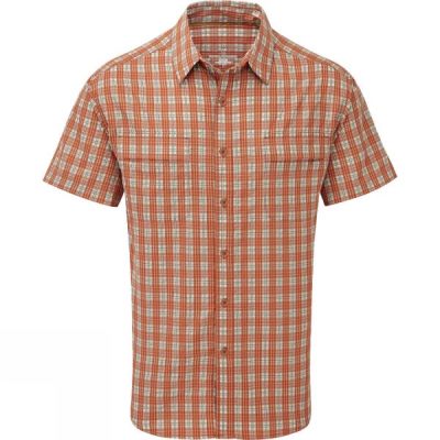 Camisa Royal Robbins Diablo Plaid Manga Corta Hombre Rojas - Chile PHO295078